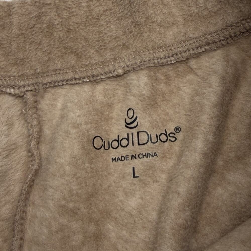 Cuddl Duds Fleece Lounge Set Women's Large Beige Pullover Top Pants Cozy - Picture 10 of 13